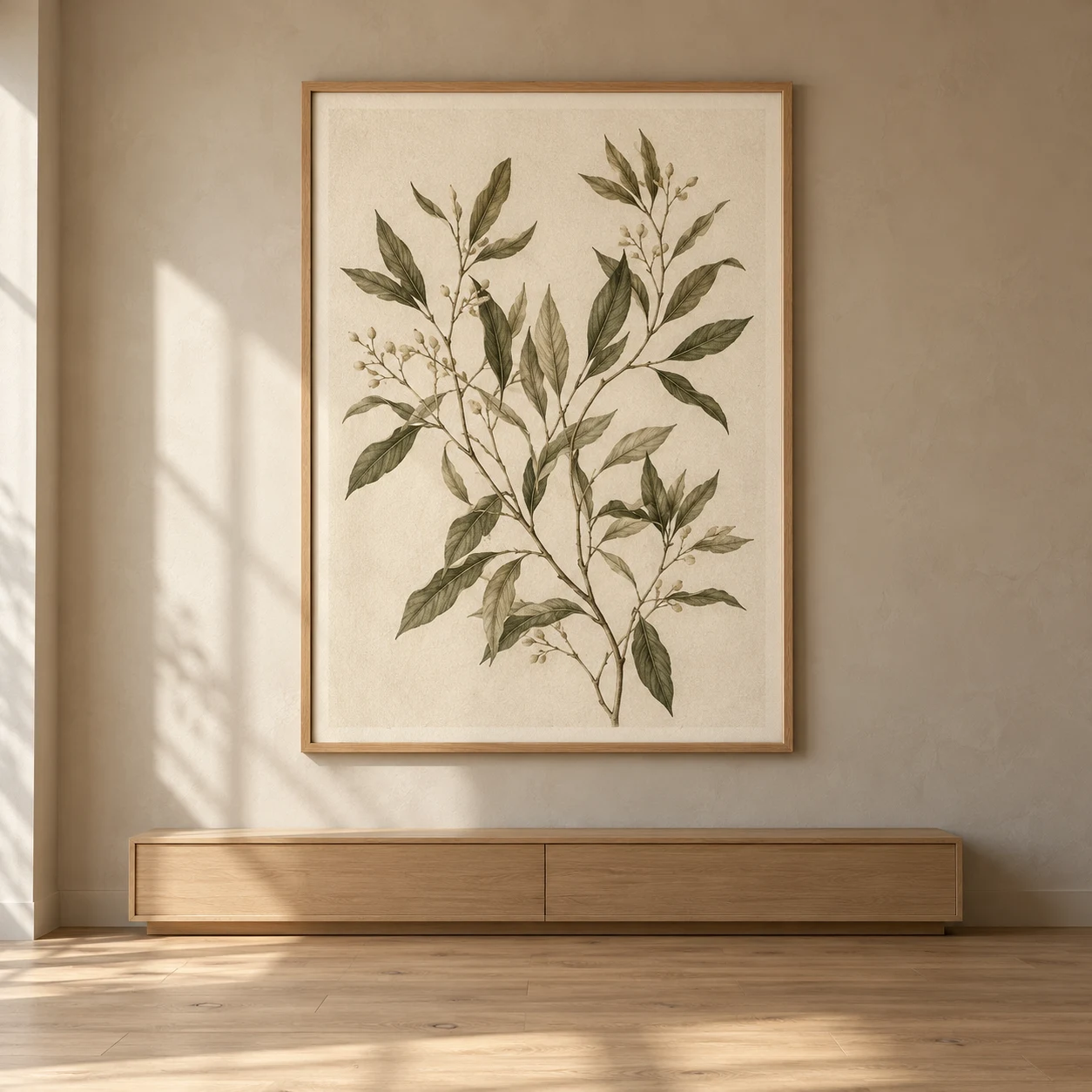 植物线描装饰画｜AI演示样品
